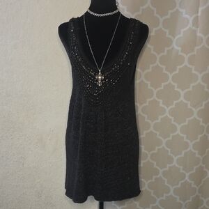 Free People Black Sleeveless Tunic